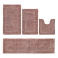 thumbnail image 1 of Better Trends Bathroom Rugs 4 Piece Set 100% Cotton Soft Bath Rug, Water Absorbent, Reversible, Machine Washable for Bathroom Decor Toilet Base Contour, Runner Rug Pink Lux Collection, 1 of 4