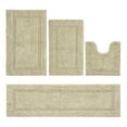 thumbnail image 1 of Better Trends Bathroom Rugs 4 Piece Set 100% Cotton Soft Bath Rug, Water Absorbent, Reversible, Machine Washable for Bathroom Decor Toilet Base Contour, Runner Rug Sand Lux Collection, 1 of 4