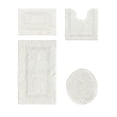 thumbnail image 1 of Better Trends Bathroom Rugs 4 Piece Set 100% Cotton Soft Seat Covers, Water Absorbent, Reversible, Machine Washable for Bathroom Decor Toilet Base Contour, Lid Cover Ivory Lux Collection, 1 of 4