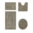 thumbnail image 1 of Better Trends Bathroom Rugs 4 Piece Set 100% Cotton Soft Seat Covers, Water Absorbent, Reversible, Machine Washable for Bathroom Decor Toilet Base Contour, Lid Cover Beige Lux Collection, 1 of 4