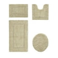 thumbnail image 1 of Better Trends Bathroom Rugs 4 Piece Set 100% Cotton Soft Seat Covers, Water Absorbent, Reversible, Machine Washable for Bathroom Decor Toilet Base Contour, Lid Cover Sand Lux Collection, 1 of 4
