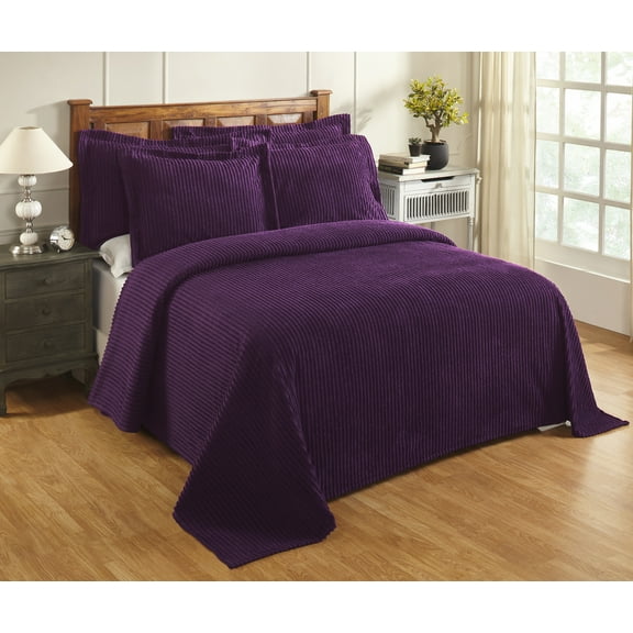 Better Trends Bedspread, 100% Cotton Chenille, Tufted Strip, Full/Double Size
