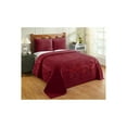 thumbnail image 1 of Better Trends Trevor Collection 100% Cotton Full/Double Bedspread Set in Burgundy, 1 of 1