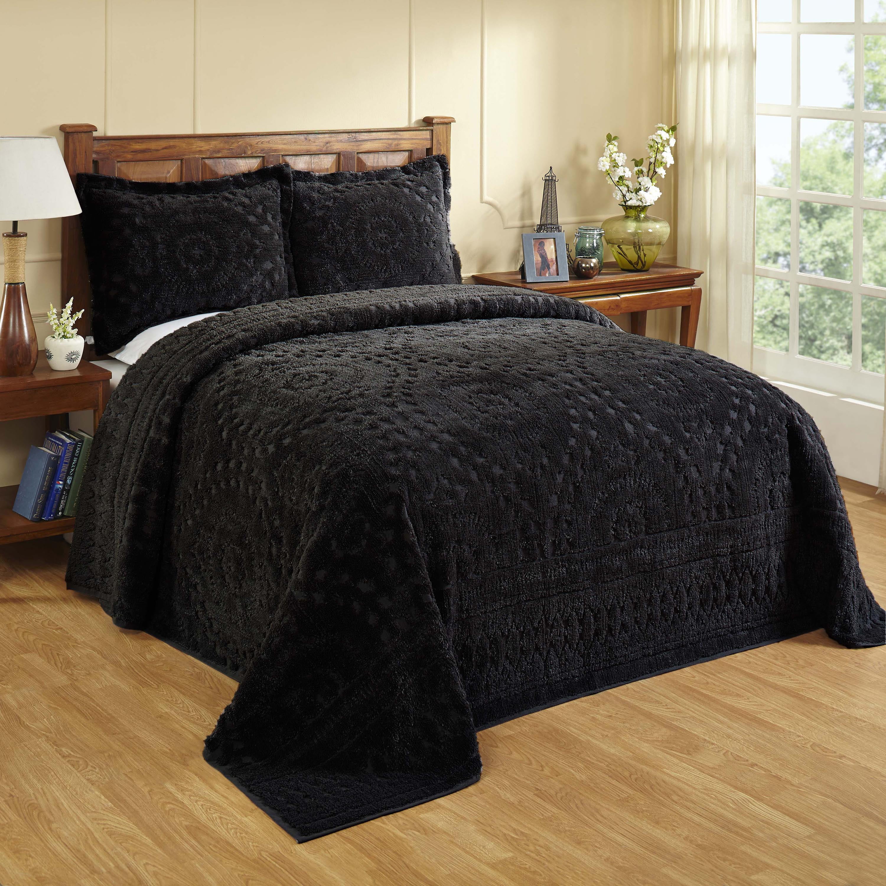 Better Trends Black Rio Floral Design 100% Cotton for All Ages ...