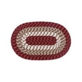 thumbnail image 1 of Better Trends 20"x 30" Oval Rug 100% Polypropylene Durable & Stain Resistant Reversible Indoor Area Utility Rug (Burgundy Stripe) Alpine Stripe Collection, 1 of 5