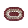thumbnail image 1 of Better Trends 5' x 8' Oval Braided Rug 100% Polypropylene Durable & Stain Resistant Reversible Indoor Area Utility Rug Alpine Stripe Collection - (Burgundy Stripe), 1 of 5