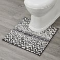 thumbnail image 1 of Better Trends U Shape Contour 20” x 20” Bath Rug Mat Non-Slip Micro Polyester Bath Rugs for Bathroom Floor, Shower, Tub, Toilet Casablanca Collection - (Gray), 1 of 5