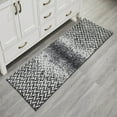 thumbnail image 1 of Better Trends Runner Bath Rug 20” x 60” Bathroom Rug Mat Non-Slip Micro Polyester Bath Rugs for Bathroom Floor, Shower, Tub, Casablanca Collection - (Gray), 1 of 5