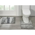 thumbnail image 1 of Better Trends Bath Rug Set 2 Piece Bath Mat Non Slip Micro Polyester Bathroom Floor Set, Shower, Tub, Casablanca Collection – (Gray), 1 of 7