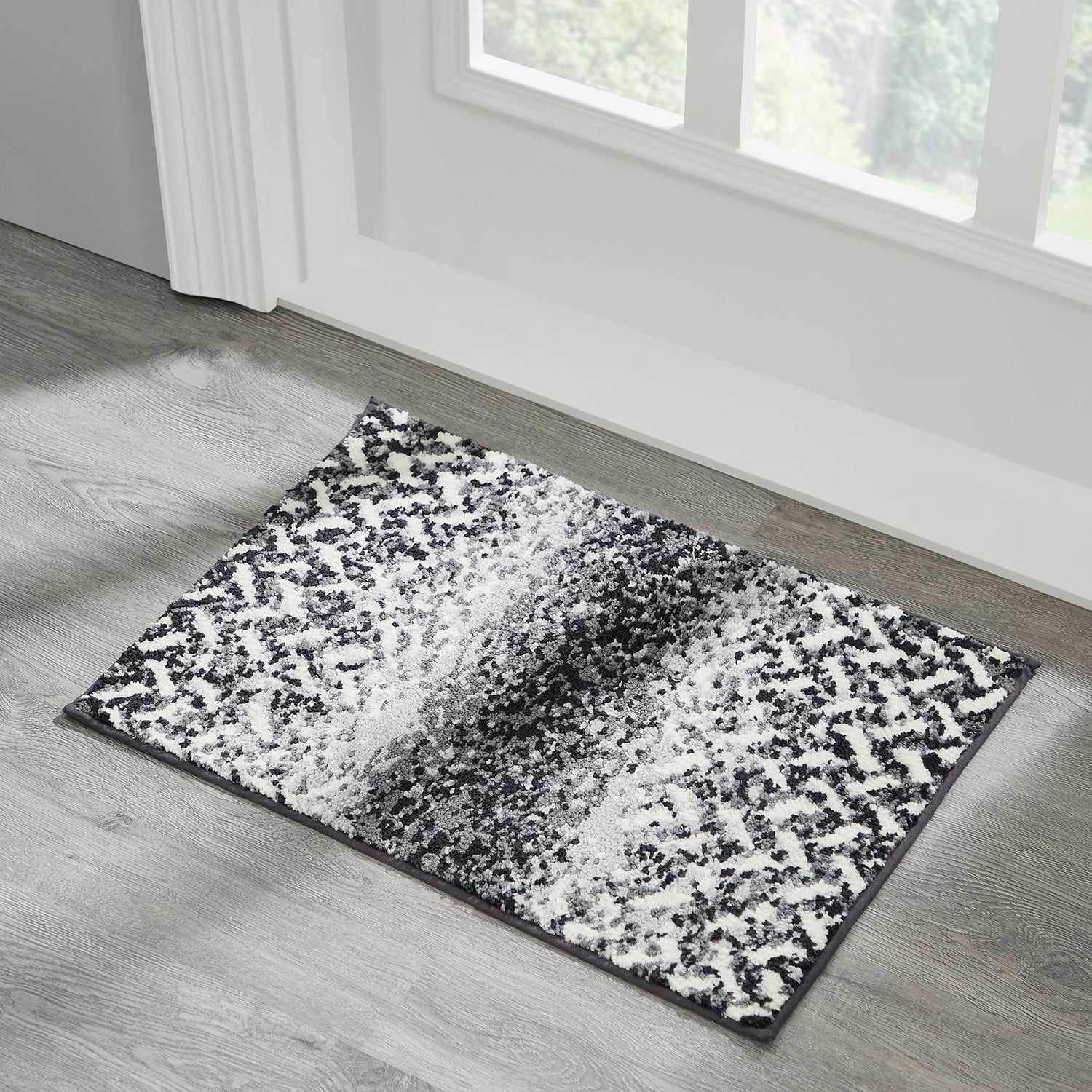 Better Trends Bath Rug Set 3 Piece Bath Mat Non Slip Micro Polyester Bathroom Floor Set, Shower, Tub, Casablanca Collection – (Gray)