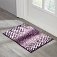 thumbnail image 1 of Better Trends Bath Rug Set 2 Piece Bath Mat Non Slip Micro Polyester Bathroom Floor Set, Shower, Tub, Casablanca Collection – (Purple), 1 of 5