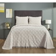 thumbnail image 1 of Better Trends 4 Piece Chenille Bedspread Set for King Bedspread 100% Cotton Lightweight Bedspread for All Season Charleston Collection (Ivory), 1 of 6