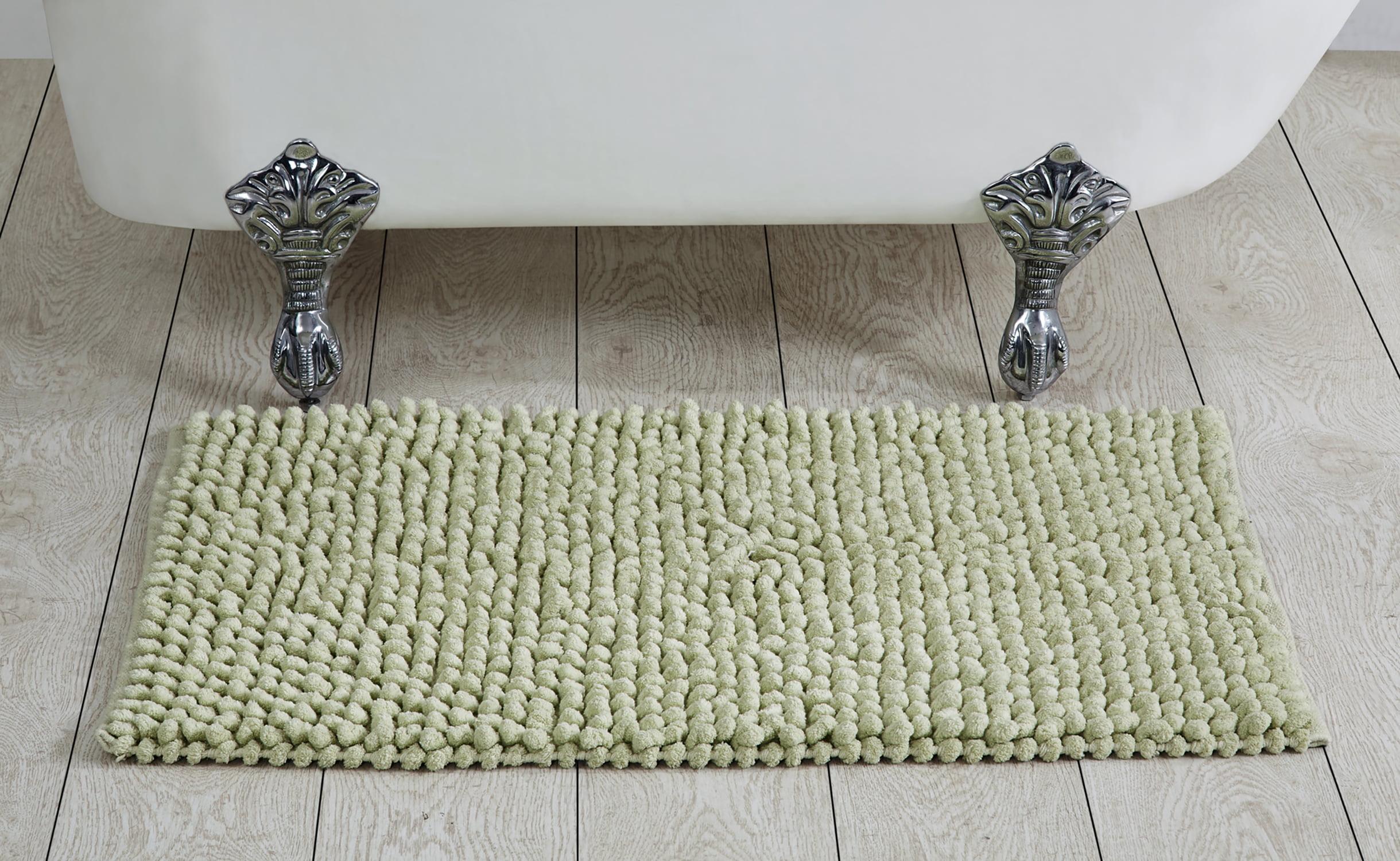Better Trends Loopy Chenille 24 Square Bath Rug Black
