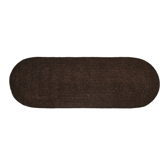 Better Trends Chenille Solid Polyester 24" x 108" Braided Rug - Chestnut for All Ages