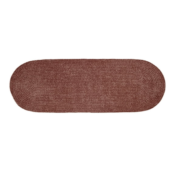 Better Trends Chenille Solid Collection 100% Polyester 24" x 108" Runner Braided Rug in Mauve