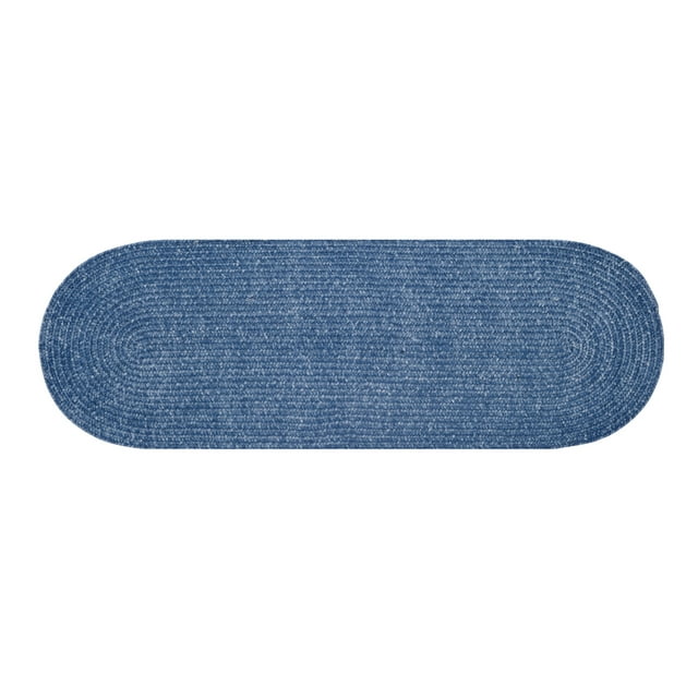 Better Trends Chenille Solid Polyester 24"x72" Braided Rug, Indoor Use