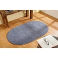 thumbnail image 1 of Better Trends Oval Braided Rug 30"x 50" 100% Cotton Rug for Indoor Use, Area Rug for Bedroom Chenille Solid Collection - (Gray), 1 of 6