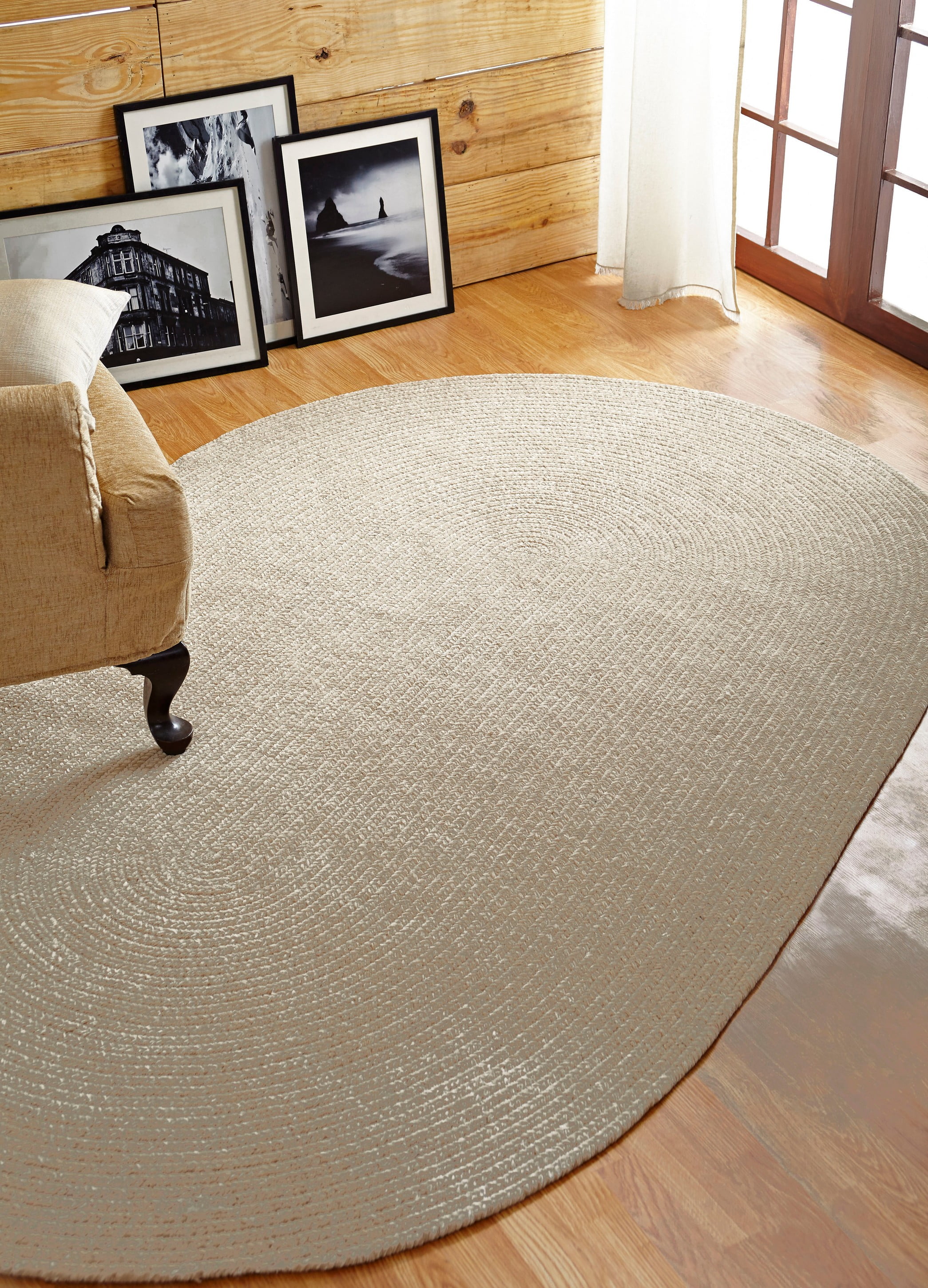 Better Trends Chenille Solid Collection 100 Polyester 96" x 120" Oval