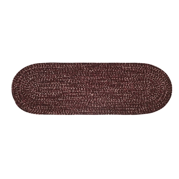 Better Trends 24" x 72" Runner Braided Rug 100% Polyester Durable and Stain Resistant Reversible Indoor Area Utility Rug, Chenille Tweed Collection - Burgundy & Mauve
