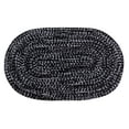 thumbnail image 1 of Better Trends 22" x 40" Oval Braided Rug 100% Polyester Durable and Stain Resistant Reversible Indoor Area Utility Rug, Chenille Tweed Collection - Black & Gray, 1 of 4