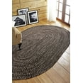 thumbnail image 1 of Better Trends 30" x 50" Oval Braided Rug 100% Polyester Durable and Stain Resistant Reversible Indoor Area Utility Rug, Chenille Tweed Collection - Dove & Chesnut, 1 of 5