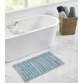 thumbnail image 1 of Better Trends Christa Polyester Bath Rug, 17" x 24" Rectangle, Aqua, 1 of 6