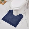 thumbnail image 1 of Better Trends 20" x 20" U-Shape Toilet Rug, 100% Cotton Soft Reversible Tufted Bathroom Rug, Contour Mat, Water Absorbent, Machine Washable, Toilet Base Rug (Navy) Edge Collection, 1 of 4