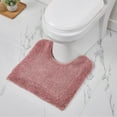 thumbnail image 1 of Better Trends 20" x 20" U-Shape Toilet Rug, 100% Cotton Soft Reversible Tufted Bathroom Rug, Contour Mat, Water Absorbent, Machine Washable, Toilet Base Rug (Pink) Edge Collection, 1 of 4