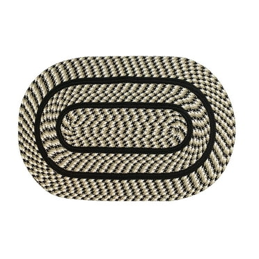 Better Trends Cottage 100% Polypropylene 24" x 40" Braided Rug - Black/Ivory
