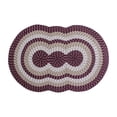 thumbnail image 1 of Better Trends 40" x 60" Tri-Circle Braided Rug 100% Polypropylene Durable and Stain Resistant Reversible Indoor Area Utility Rug, Country Stripe Collection - Burgundy Stripe, 1 of 4