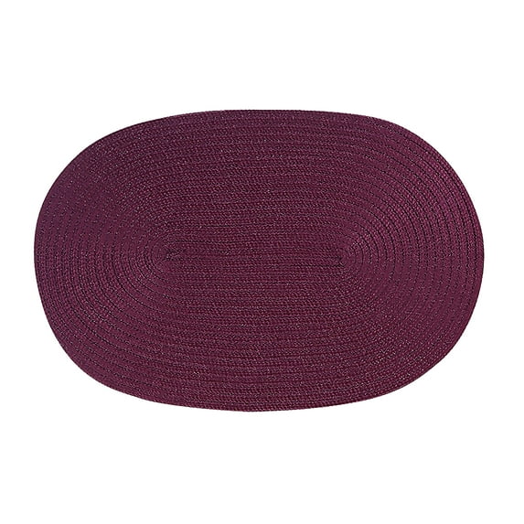 Better Trends Country Braid Collection is Durable and Stain Resistant Reversible Indoor Area Utility Rug 100% Polypropylene 20" x 30" Oval, Burgundy Solid