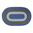 thumbnail image 1 of Better Trends 42" x 66" Oval Braided Rug 100% Polypropylene Durable and Stain Resistant Reversible Indoor Area Utility Rug, Country Stripe Collection - Chambray Stripe, 1 of 2