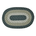 thumbnail image 1 of Better Trends 42" x 66" Oval Braided Rug 100% Polypropylene Durable and Stain Resistant Reversible Indoor Area Utility Rug, Country Stripe Collection - Hunter Stripe, 1 of 5