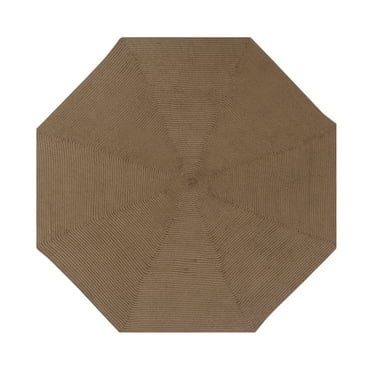 Better Trends Country Braid Collection is Durable and Stain Resistant Reversible Indoor Area Utility Rug 100% Polypropylene in Vibrant Colors, 72" Octagonal, Cocoa Solid