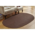 thumbnail image 1 of Better Trends Country Braid Collection Reversible Rug 100% Polypropylene Oval 30" x 50" Brown Solid, 1 of 2