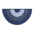 thumbnail image 1 of Better Trends 22" x 44" Wedge Braided Rug 100% Polypropylene Durable and Stain Resistant Reversible Indoor Area Utility Rug, Country Stripe Collection - Dark Blue Stripe, 1 of 5