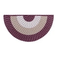 thumbnail image 1 of Better Trends 22" x 44" Wedge Braided Rug 100% Polypropylene Durable and Stain Resistant Reversible Indoor Area Utility Rug, Country Stripe Collection - Burgundy Stripe, 1 of 5