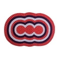 thumbnail image 1 of Better Trends 40" x 60" Tri-Circle Braided Rug 100% Polypropylene Durable and Stain Resistant Reversible Indoor Area Utility Rug, Country Stripe Collection - Americana Stripe, 1 of 4