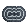 thumbnail image 1 of Better Trends 40" x 60" Tri-Circle Braided Rug 100% Polypropylene Durable and Stain Resistant Reversible Indoor Area Utility Rug, Country Stripe Collection - Dark Blue Stripe, 1 of 4