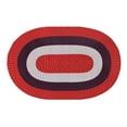 thumbnail image 1 of Better Trends 42" x 66" Oval Braided Rug 100% Polypropylene Durable and Stain Resistant Reversible Indoor Area Utility Rug, Country Stripe Collection - Americana Stripe, 1 of 2