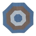 thumbnail image 1 of Better Trends 48" Octagonal Braided Rug 100% Polypropylene Durable and Stain Resistant Reversible Indoor Area Utility Rug, Country Stripe Collection - Chambray Stripe, 1 of 5