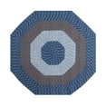 thumbnail image 1 of Better Trends 72" Octagonal Braided Rug 100% Polypropylene Durable and Stain Resistant Reversible Indoor Area Utility Rug, Country Stripe Collection - Chambray Stripe, 1 of 5