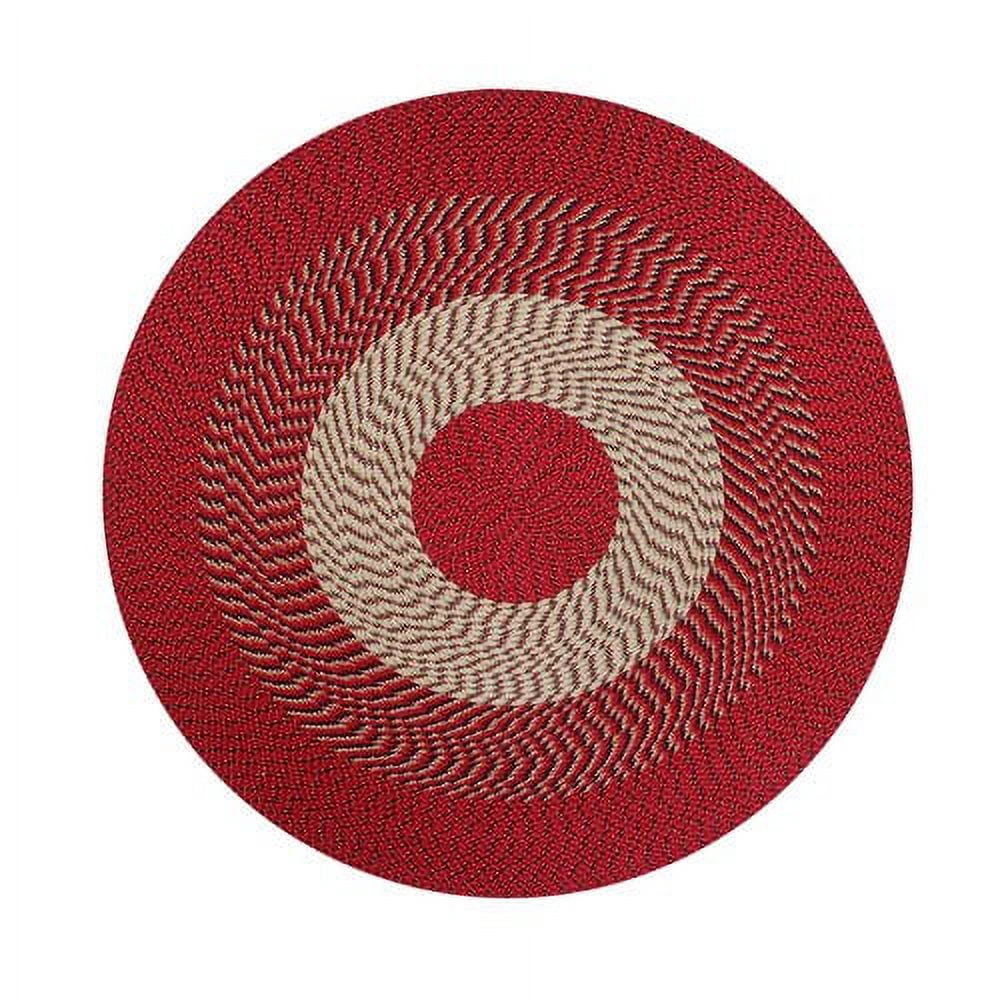 Better Trends Country Braided Rug 6' Round Barn Red Solid