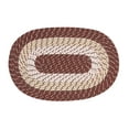 thumbnail image 1 of Better Trends 20" x 30" Oval Braided Rug 100% Polypropylene Durable and Stain Resistant Reversible Indoor Area Utility Rug, Country Stripe Collection - Brown Stripe, 1 of 5