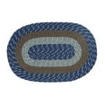 thumbnail image 1 of Better Trends 20" x 30" Oval Braided Rug 100% Polypropylene Durable and Stain Resistant Reversible Indoor Area Utility Rug, Country Stripe Collection - Chambray Stripe, 1 of 5