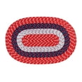 thumbnail image 1 of Better Trends 20" x 30" Oval Braided Rug 100% Polypropylene Durable and Stain Resistant Reversible Indoor Area Utility Rug, Country Stripe Collection - Americana Stripe, 1 of 5
