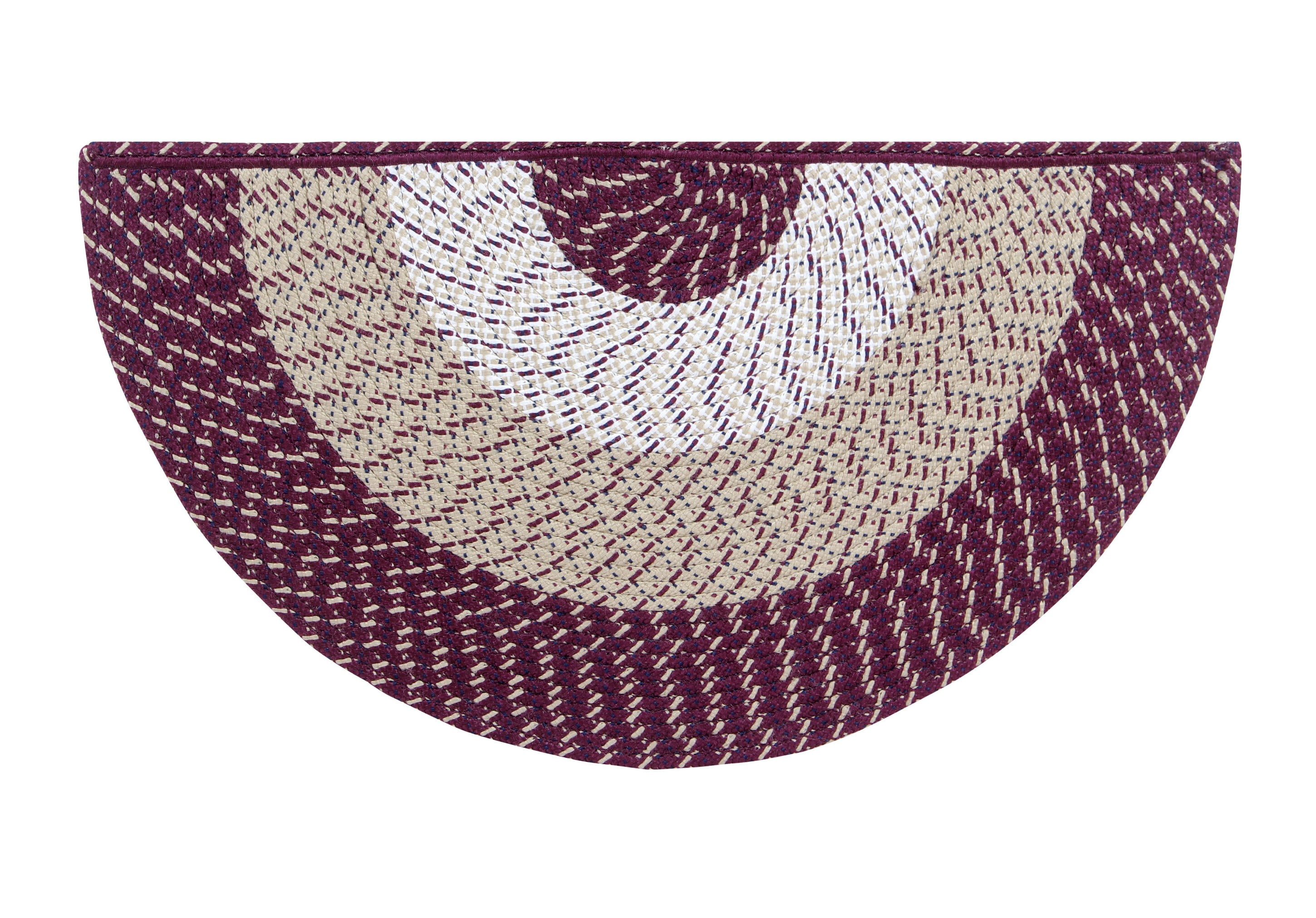 Better Trends Country Polypropylene 22"x44" Braided Rug Burgundy