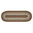 thumbnail image 1 of Better Trends 24" x 108" Runner Braided Rug 100% Polypropylene Durable and Stain Resistant Reversible Indoor Area Utility Rug, Country Stripe Collection - Straw Stripe, 1 of 5