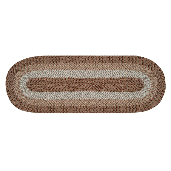 Better Trends 24" x 108" Runner Braided Rug 100% Polypropylene Durable and Stain Resistant Reversible Indoor Area Utility Rug, Country Stripe Collection - Straw Stripe