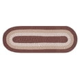 thumbnail image 1 of Better Trends 24" x 108" Runner Braided Rug 100% Polypropylene Durable and Stain Resistant Reversible Indoor Area Utility Rug, Country Stripe Collection - Brown Stripe, 1 of 5